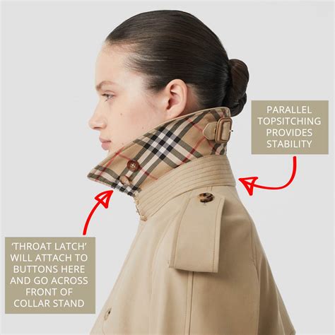 Burberry trench coat collar strap